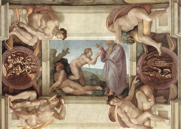Michelangelo Buonarroti Creation of Eve oil painting image